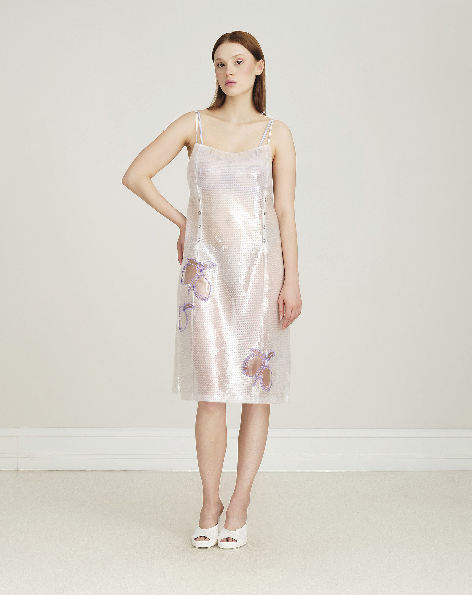 Bottega Veneta - Sequined Embroidered Slip Dress L